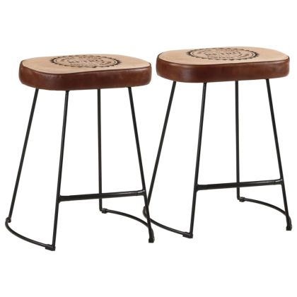 Бар табуретки 2 бр тъмнокафяви 40x29,5x53 см