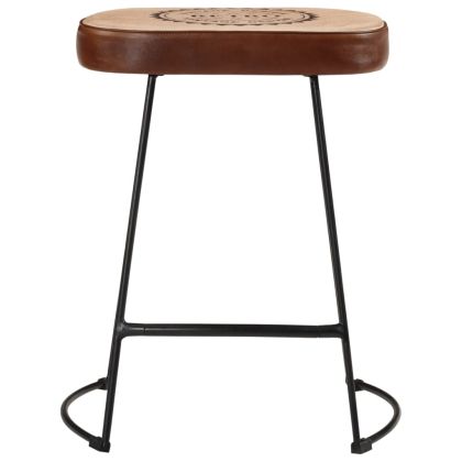 Бар табуретки 2 бр тъмнокафяви 40x29,5x53 см