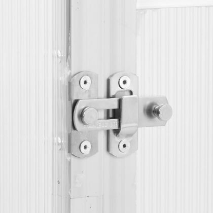 Оранжерия с основа рамка сребрист 169x114x195 см алуминий