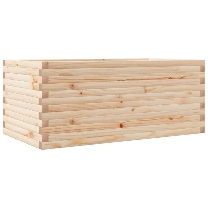 Градинска кашпа 110x60x45,5 см масивна борова дървесина