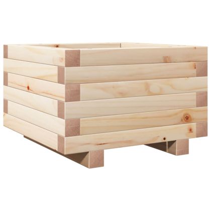 Градинска кашпа 40x40x26,5 см масивна борова дървесина