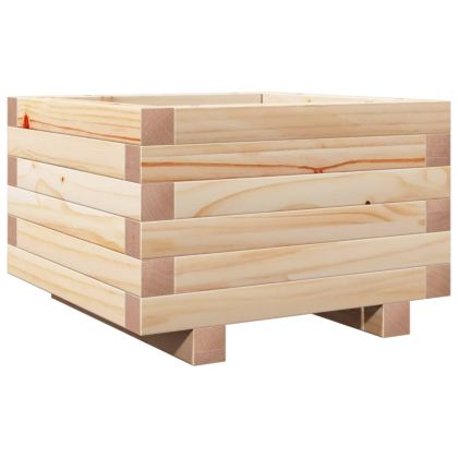 Градинска кашпа 40x40x26,5 см масивна борова дървесина