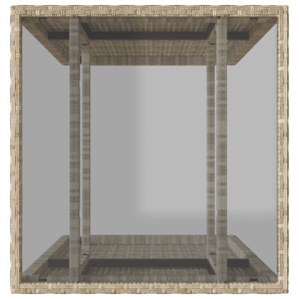 Бистро комплект с възглавници 3 части светлосив полиратан