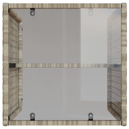 Градински комплект с възглавници, 4 части, светлосив полиратан