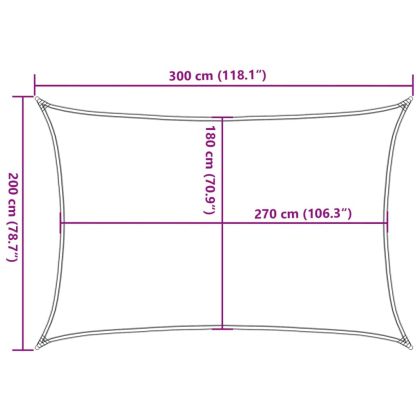 Платно-сенник, 160 г/м², правоъгълно, светлосиво, 2x3 м, HDPE
