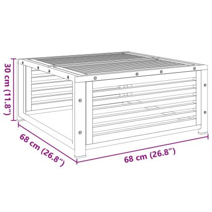 Градинска маса 68x68x30 см масивна акация