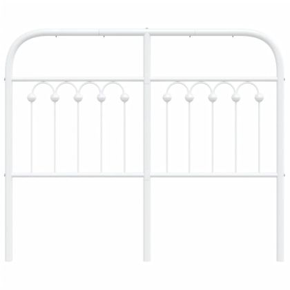 Метална резервна табла за легло, бяла, 120 см