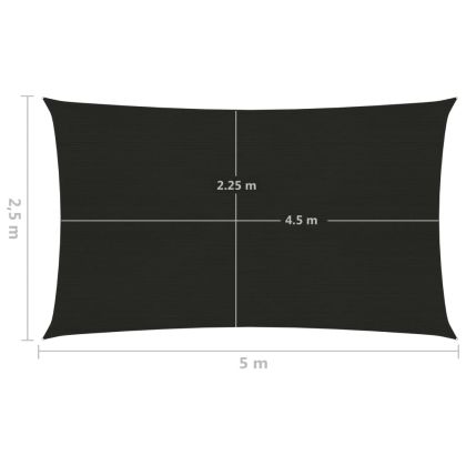 Платно-сенник, 160 г/м², черно, 2,5x5 м, HDPE