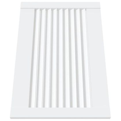 Врати за шкафове решетен дизайн 2 бр бял 39,5x59,4 см бор масив