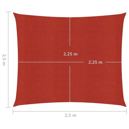 Платно-сенник, 160 г/м², червено, 2,5x2,5 м, HDPE