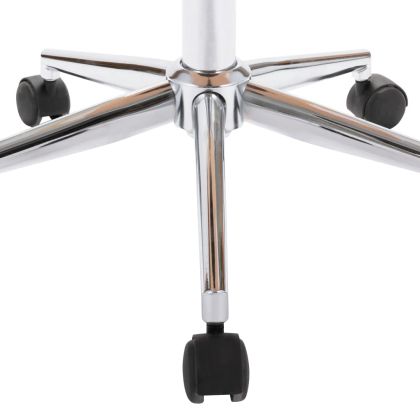 Въртящ се трапезен стол, кремав, извито дърво, изкуствена кожа