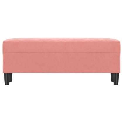 Пейка, розова, 100x35x41 см, кадифе