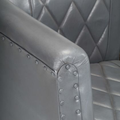 Фотьойл, сив, естествена козя кожа