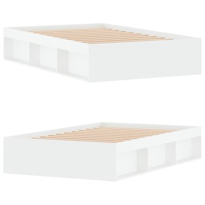 Рамка за легло, бяла, 120x190 см, Small Double