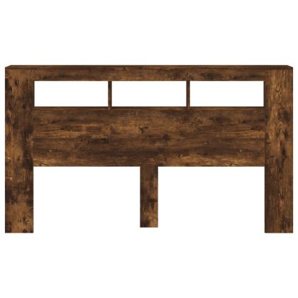 LED горна табла, опушен дъб, 180x18,5x103,5 см, инженерно дърво