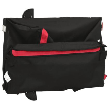 Ремарке за велосипед, черно и червено, 45 кг, желязо