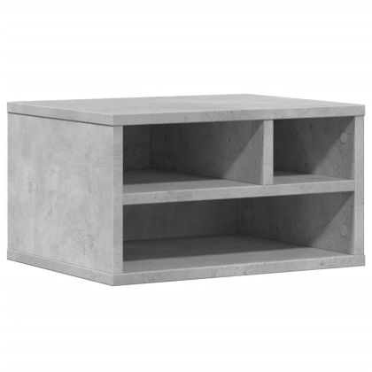 Стойка за принтер, бетонно сива, 40x32x22,5 см, инженерно дърво