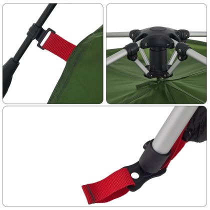 Семейна палатка куполна 8-местна зелена бързо освобождаване