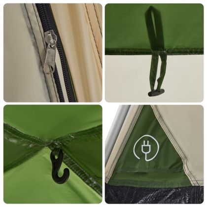 Семейна палатка куполна 8-местна зелена бързо освобождаване