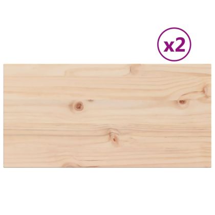 Плотове за маси, 2 бр, 70x35x2,5 см, правоъгълни, бор масив