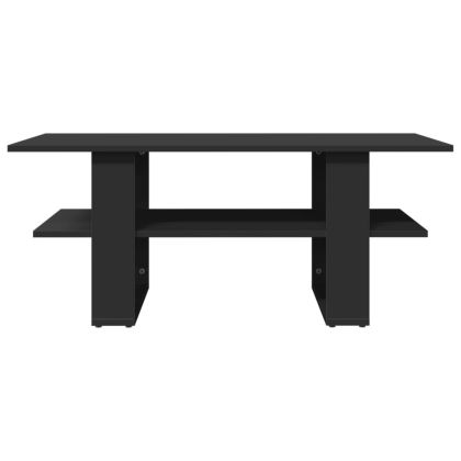 Кафе маса, черна, 102x55x42 см, инженерно дърво