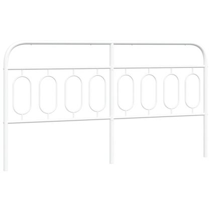 Метална резервна табла за легло, бяла, 160 см