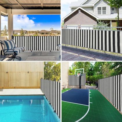 Засенчваща мрежа антрацит и бяло1,2x50 м HDPE 75 г/м²