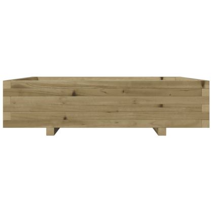 Градинска кашпа, 100x100x26,5 см, импрегнирано борово дърво