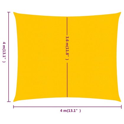 Платно-сенник, 160 г/м², квадратно, жълт, 4x4 м, HDPE
