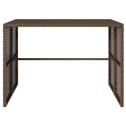 Градински комплект от 3 части с възглавници, кафяв, полиратан