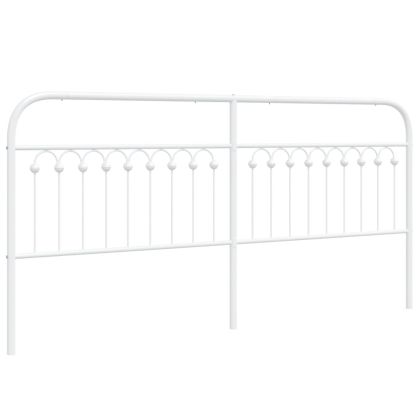 Метална резервна табла за легло, бяла, 200 см