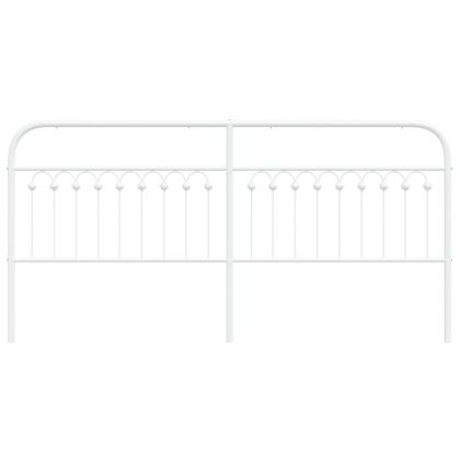 Метална резервна табла за легло, бяла, 200 см
