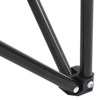 Къмпинг столове с джоб, сгъваеми, 2 бр, черни