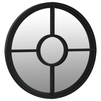 Огледало черно 60x4 см желязо кръгло за употреба на закрито