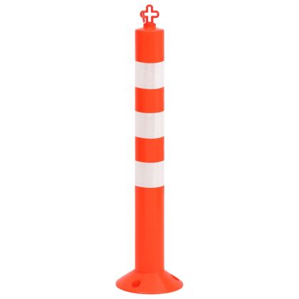 Сигнални колчета за контрол на трафика 10 бр с верига 75 см PE