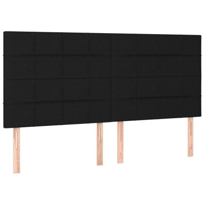 Боксспринг легло с матрак, черно, 200x200 см, плат