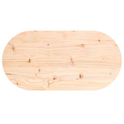 Плот за маса 60x30x2,5 см, масивна дървесина, бор, овален