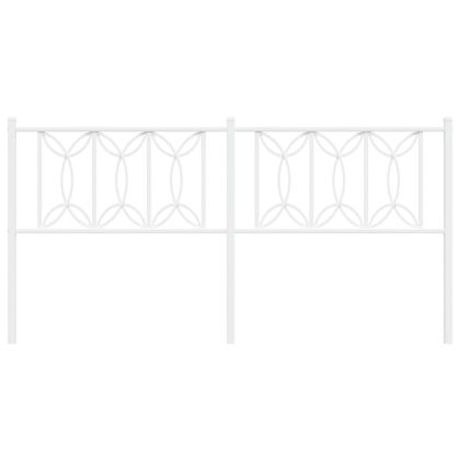 Метална резервна табла за легло, бяла, 180 см