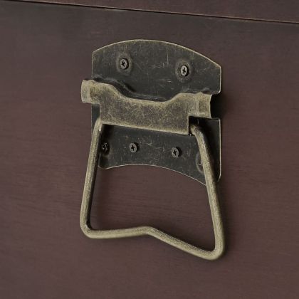 Сандък за съкровища с резета кафяв 90x50x39,5 см шперплат