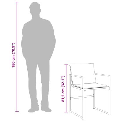 Градински комплект от 11 части, с възглавници, черен, текстилен