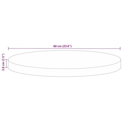 Плот за маса Ø 60x3,8 см кръгъл масивна регенерирана дървесина