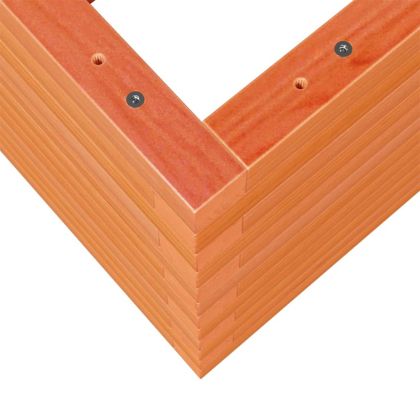 Градинска кашпа, восъчнокафява, 110x40x46см, борово дърво масив