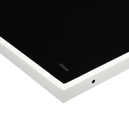 Градински комплект от 5 части, с възглавници, бял, текстилен