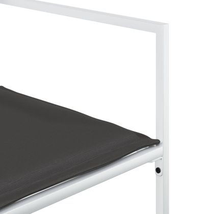 Градински комплект от 13 части, с възглавници, бял, текстилен