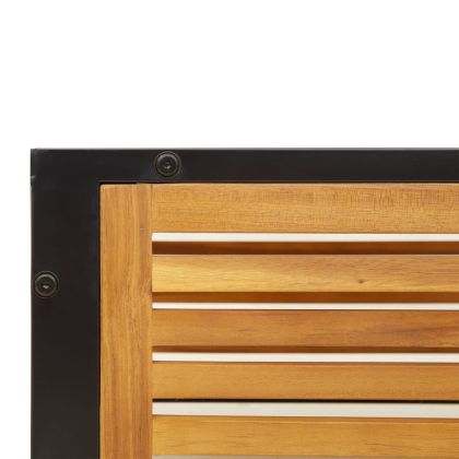 Градински комплект диван с възглавници, 5 части, акация масив