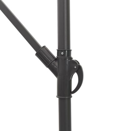 Градински чадър със стоманен прът, бял, 269x269x235 см