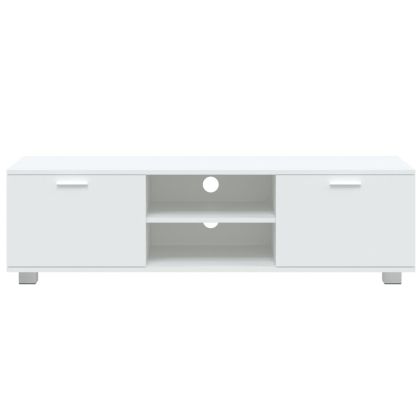 ТВ шкаф, бял, 140x40,5x35 см, инженерно дърво