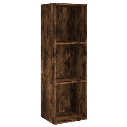 Шкаф за книги/ТВ шкаф опушен дъб 36x30x114 см инженерно дърво