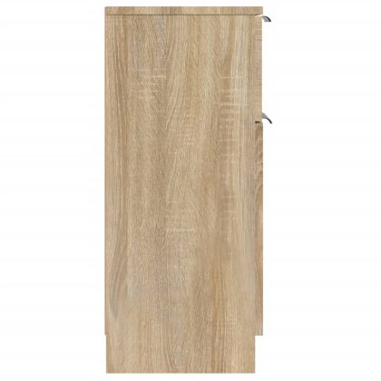 Сайдборди, 2 бр, дъб сонома, 30x30x70 см, инженерно дърво