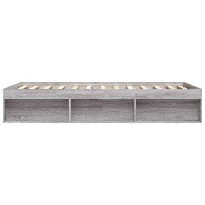 Рамка за легло, сив сонома, 140x190 см